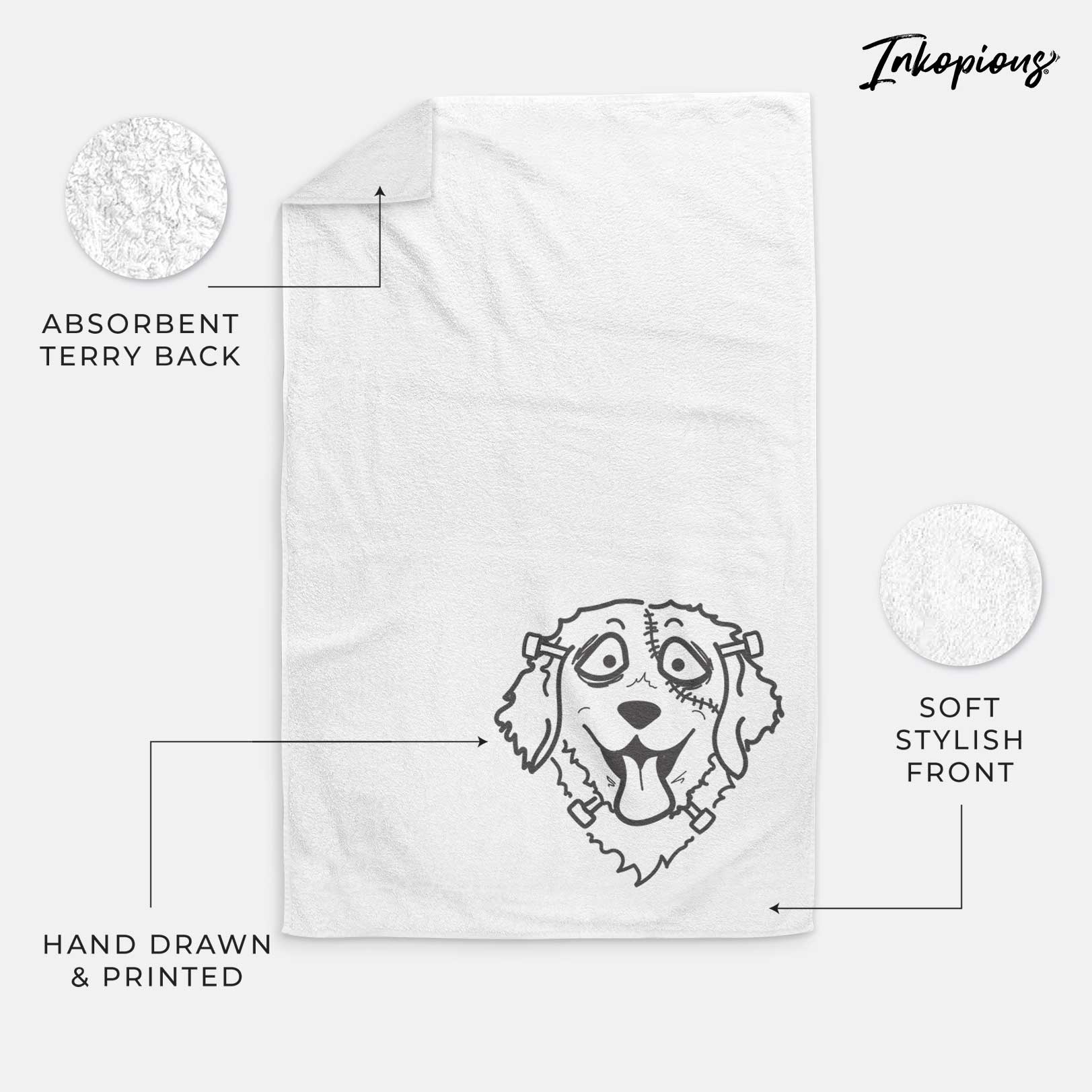 Golden Retriever - Nightmare Collection Decorative Hand Towel