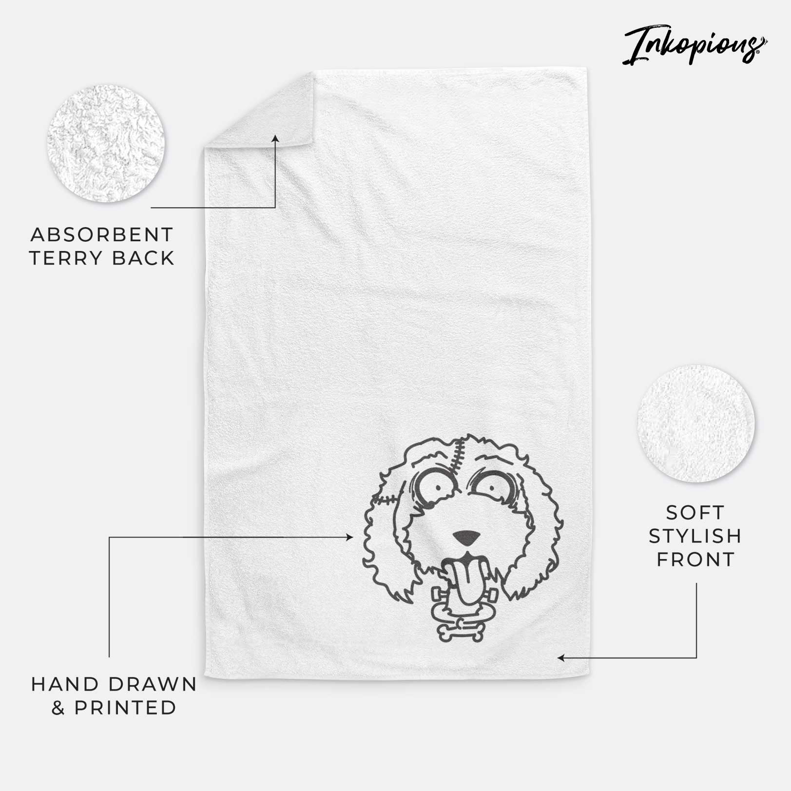 Goldendoodle - Nightmare Collection Decorative Hand Towel