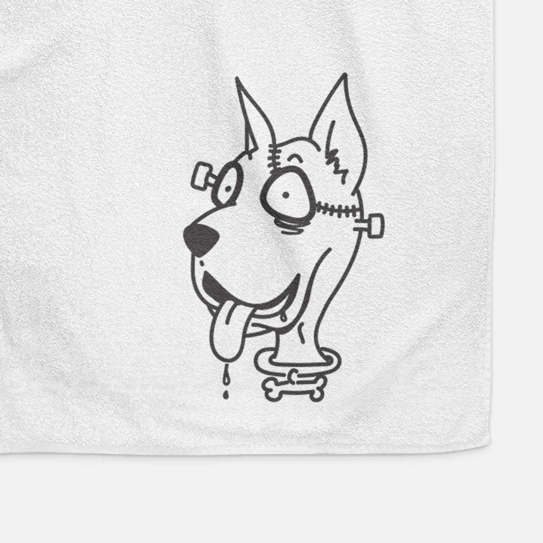 Great Dane Cropped Ears - Nightmare Collection Decorative Hand Towel