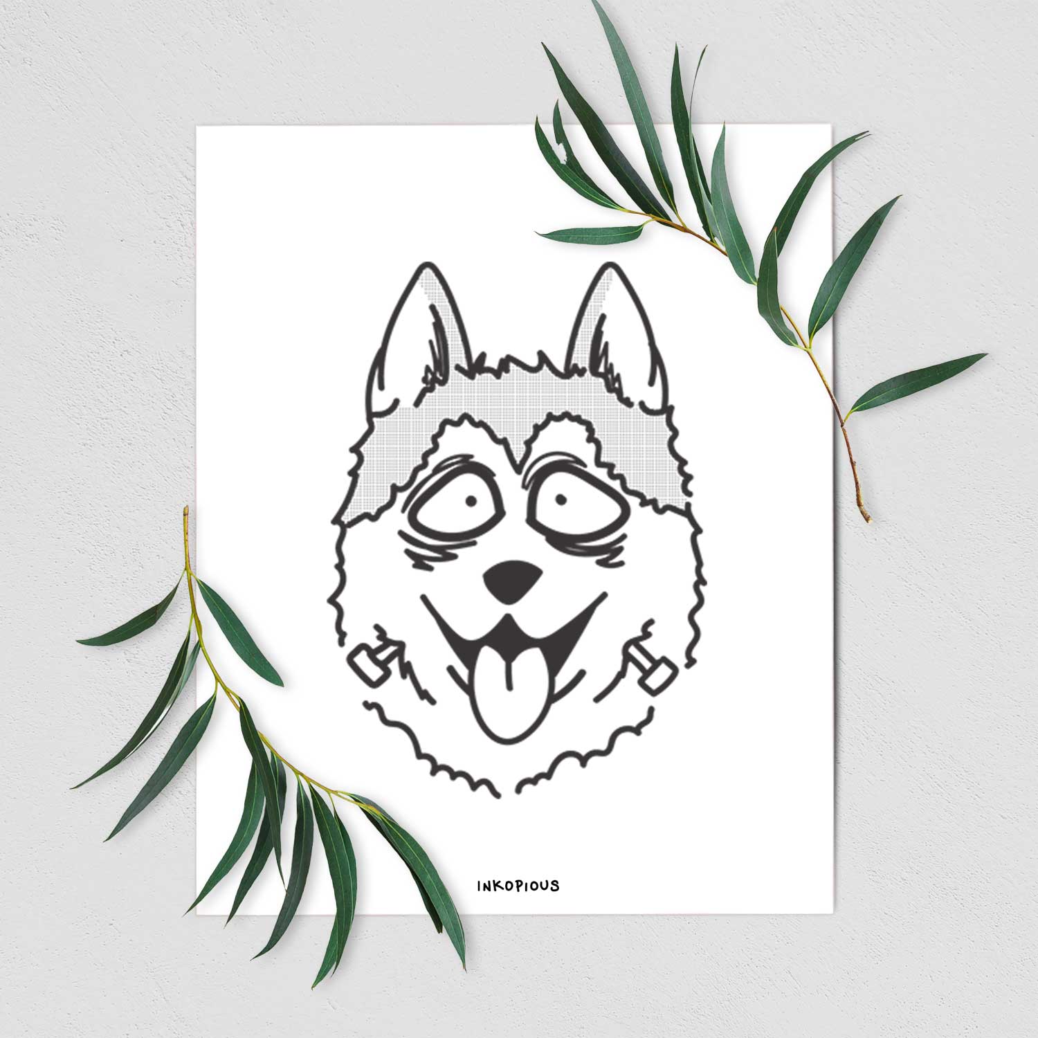 Siberian Husky - Nightmare Collection Art Print