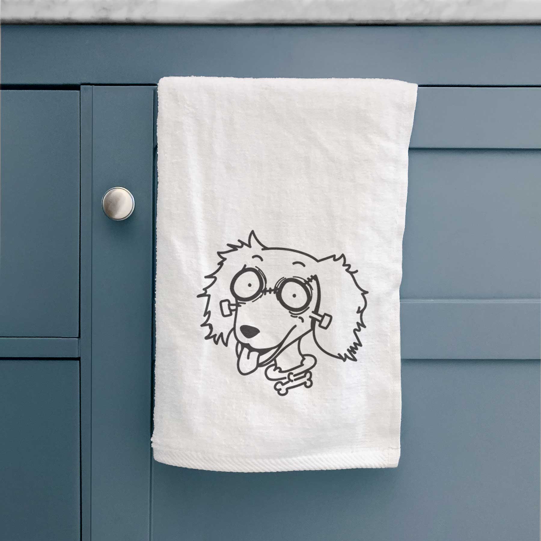 Long Haired Dachshund - Nightmare Collection Decorative Hand Towel