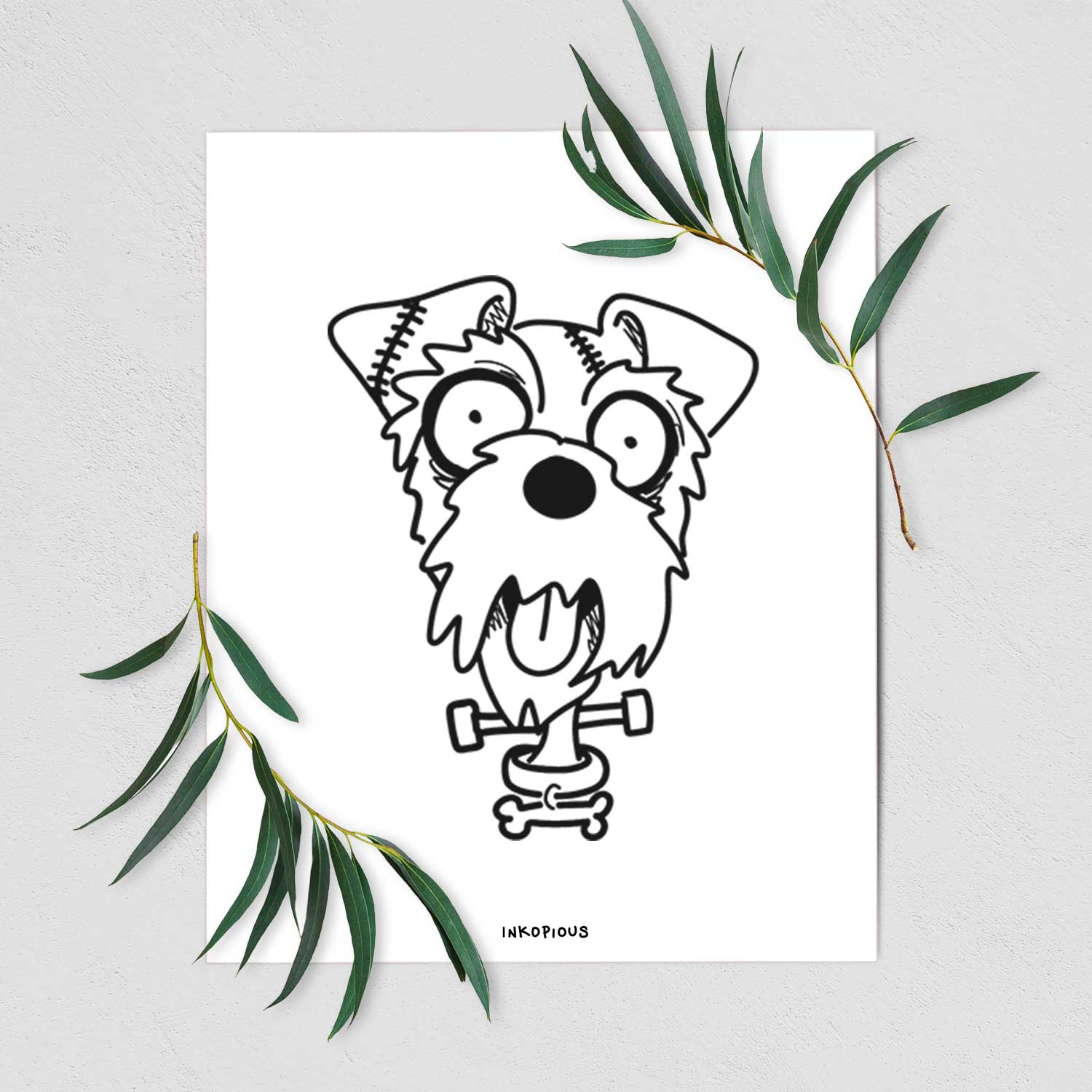 Mini Schnauzer - Nightmare Collection Art Print