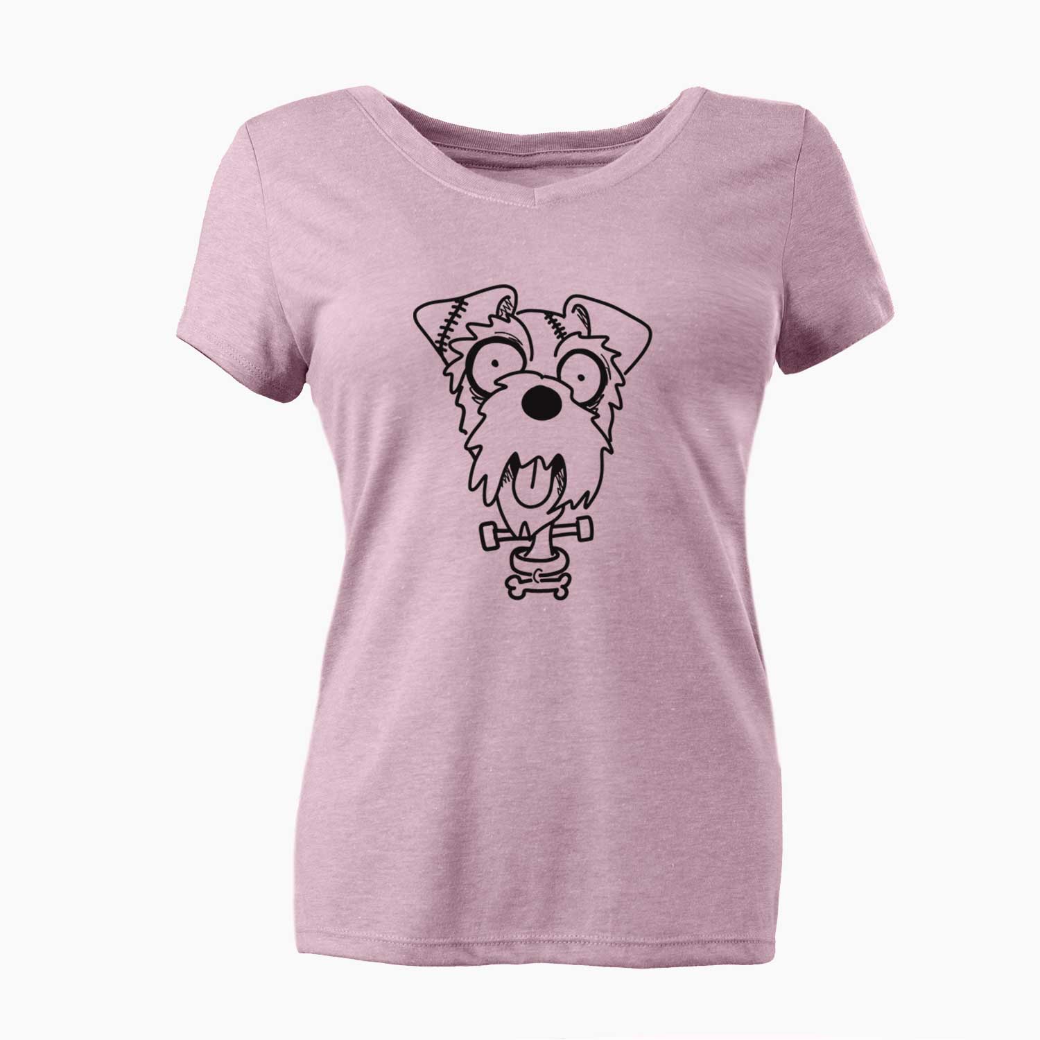 Mini Schnauzer - Nightmare Collection - Women's V-neck Shirt