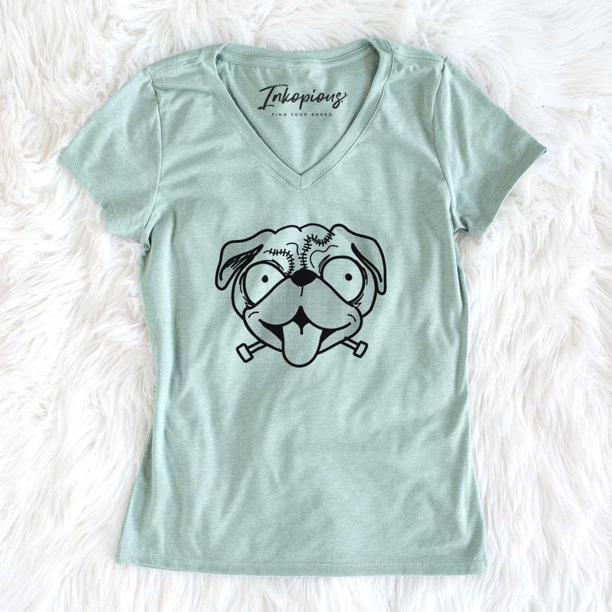 Pug - Nightmare Collection - Women&#39;s V-neck Shirt