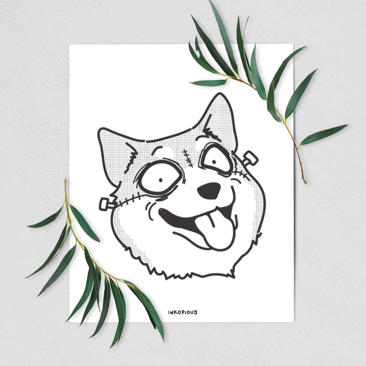 Shiba Inu - Nightmare Collection Art Print