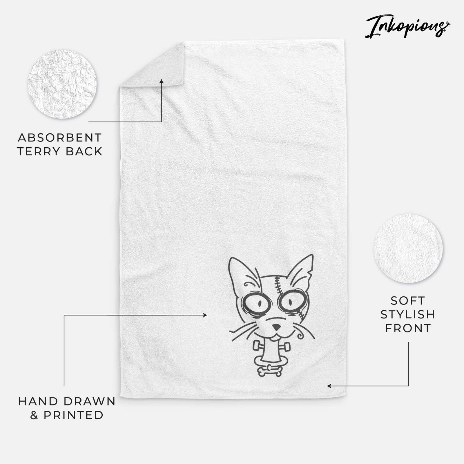 Shorthair Cat - Nightmare Collection Decorative Hand Towel