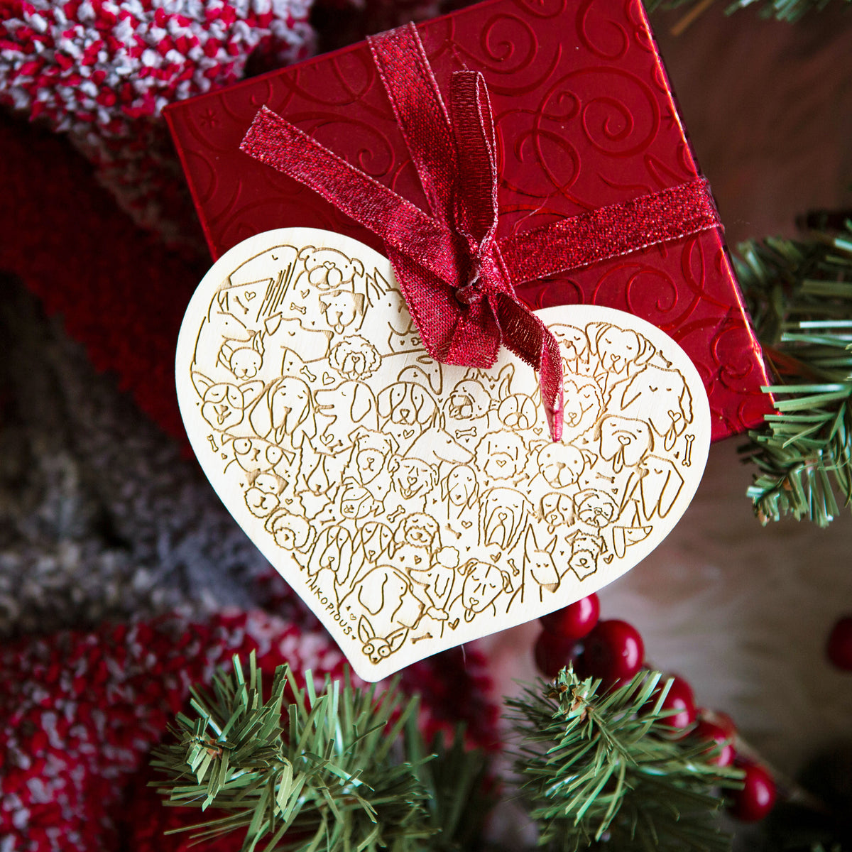 Heart of Dogs Ornament