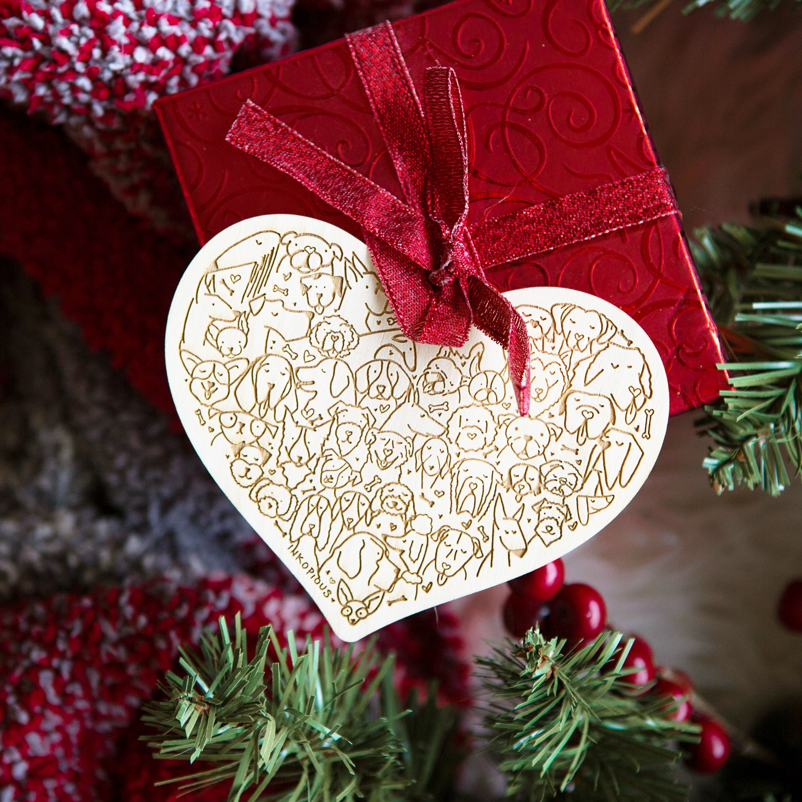 Heart of Dogs Ornament