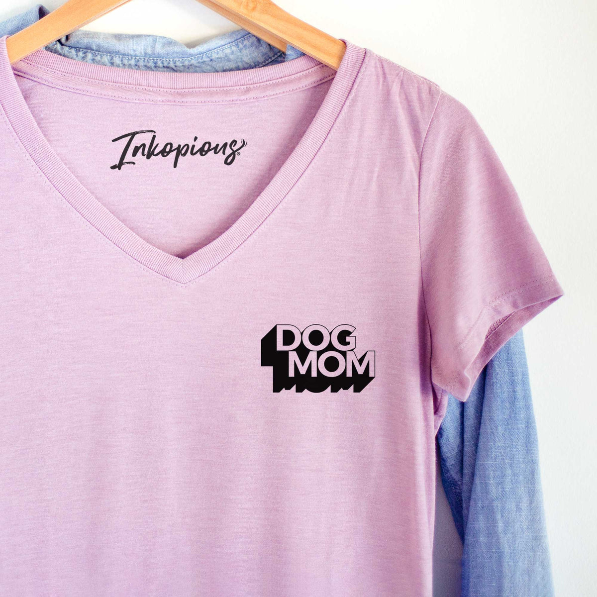 Dog Mom - Blockscape Collection  - Women&#39;s V-neck Shirt