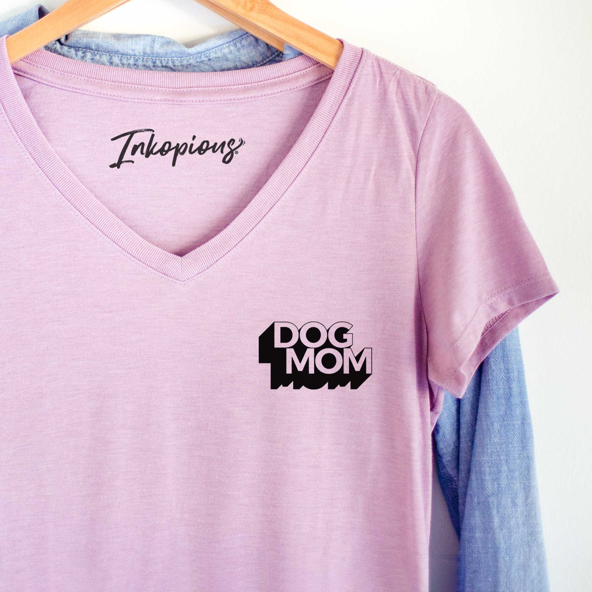 Dog Mom - Blockscape Collection  - Women's V-neck Shirt