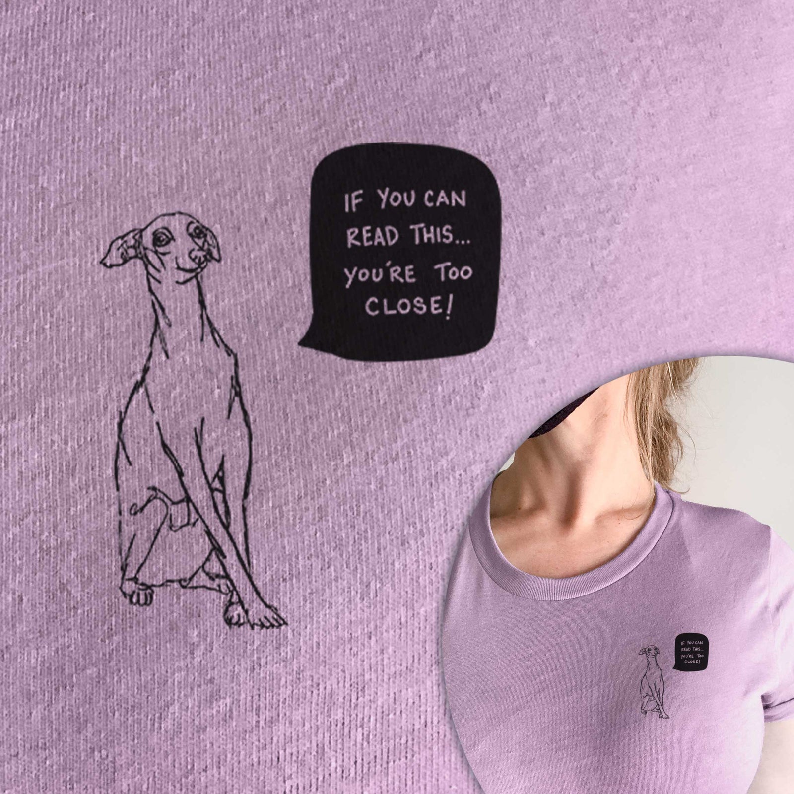 Too Close Italian Greyhound  - Unisex Crewneck