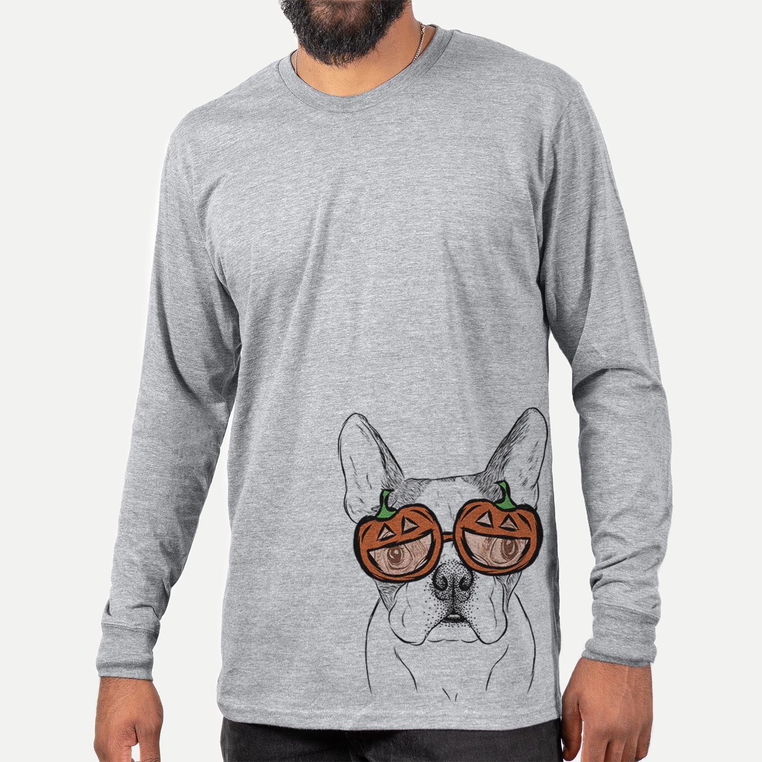 Chocolate Chip the Boston Terrier  - Pumpkin Collection