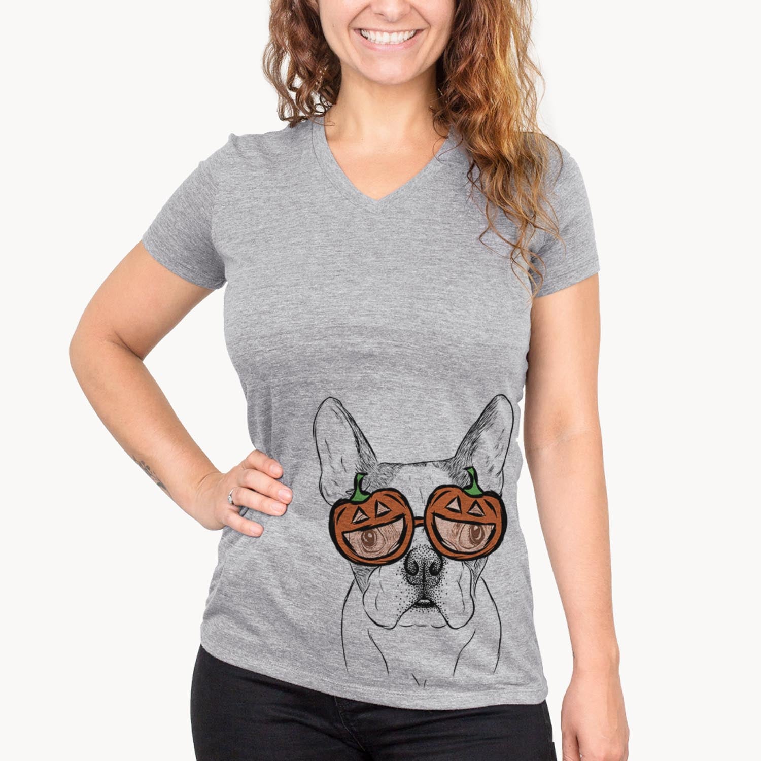 Chocolate Chip the Boston Terrier  - Pumpkin Collection