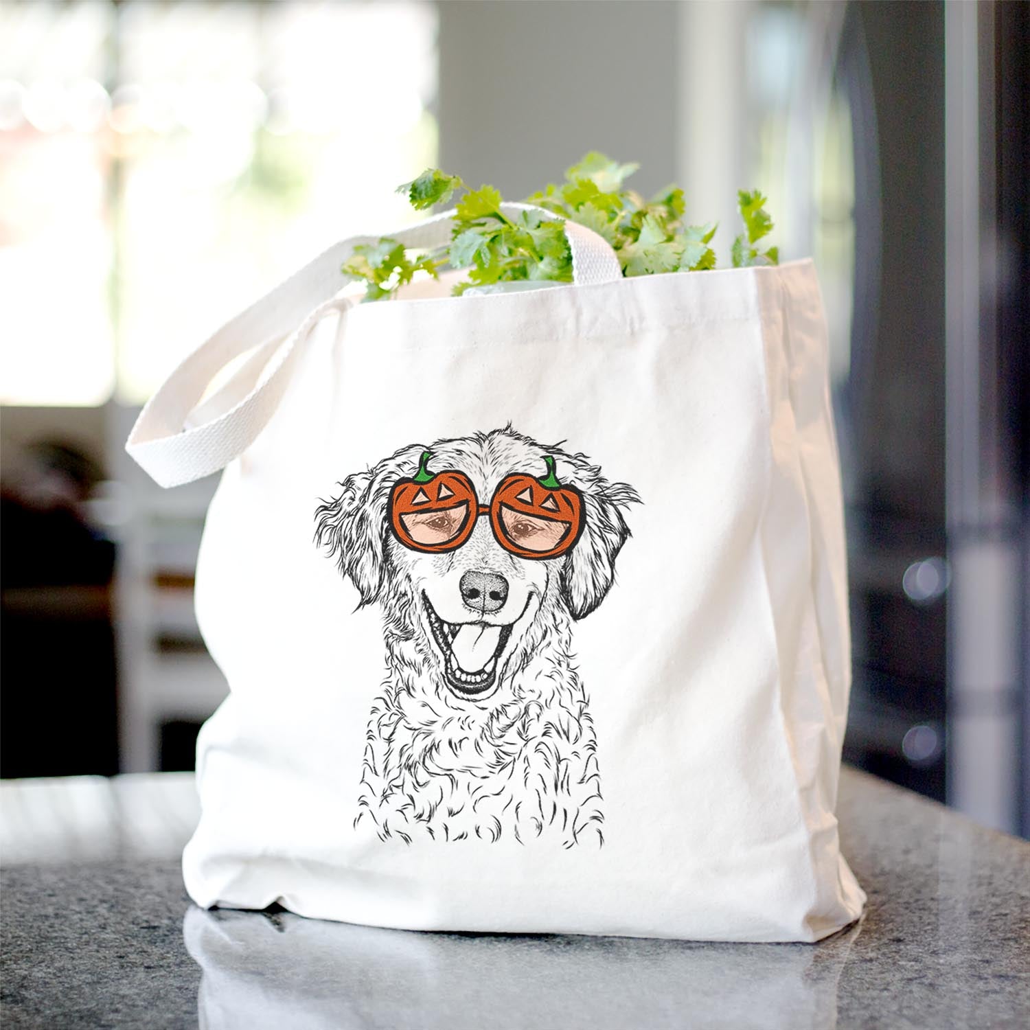 Happy Otis the Miniature Goldendoodle - Tote Bag