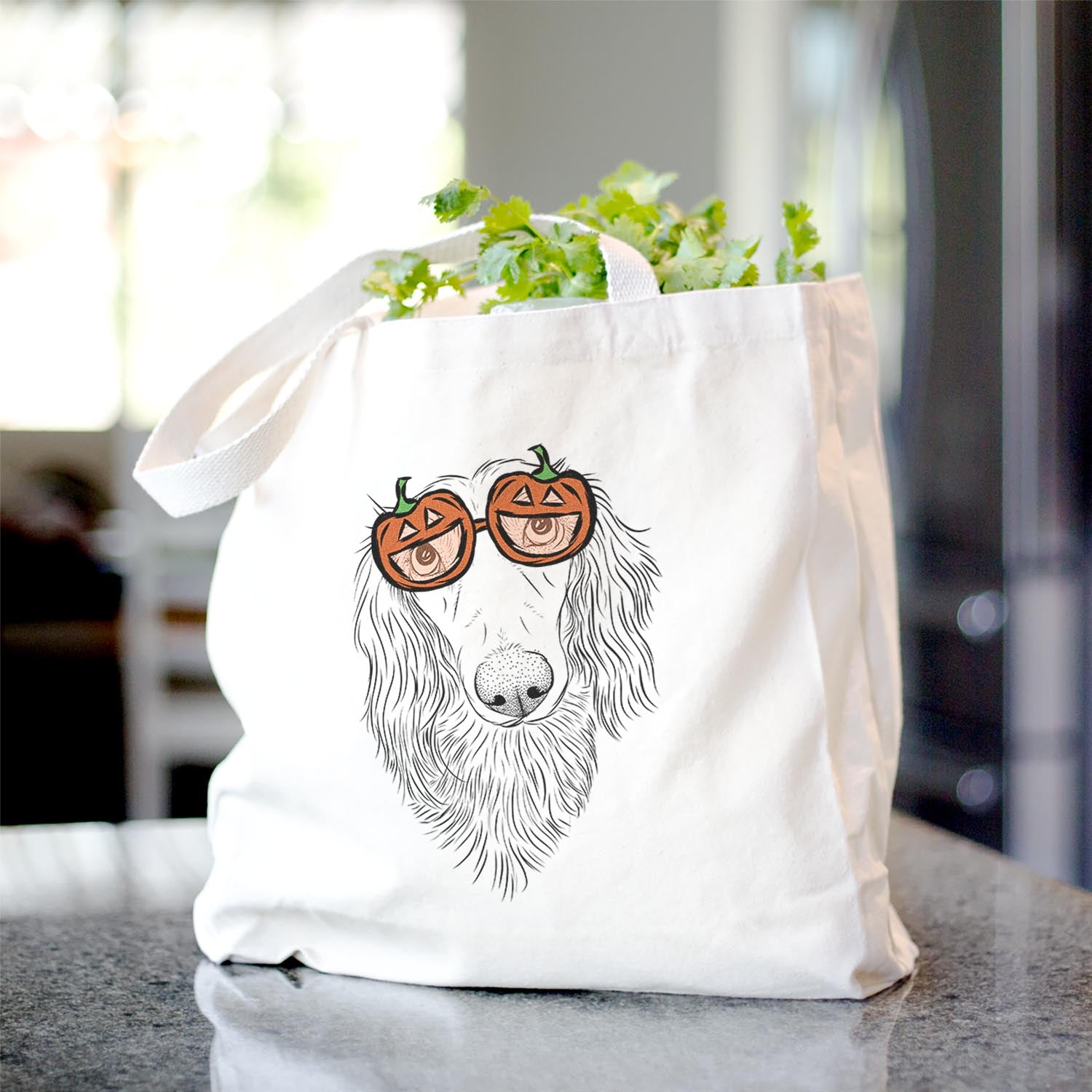 Mr. Rusty the Long Haired Dachshund - Tote Bag