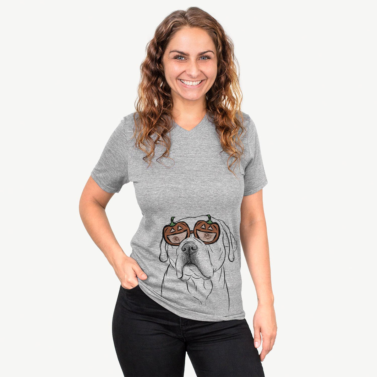 Nora the American Bulldog Mix  - Pumpkin Collection