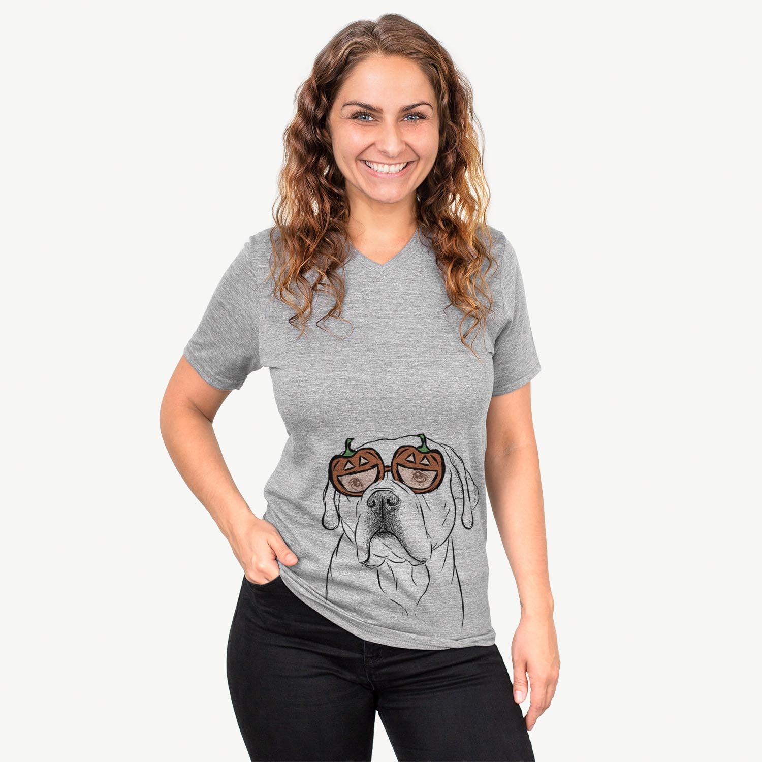 Nora the American Bulldog Mix  - Pumpkin Collection