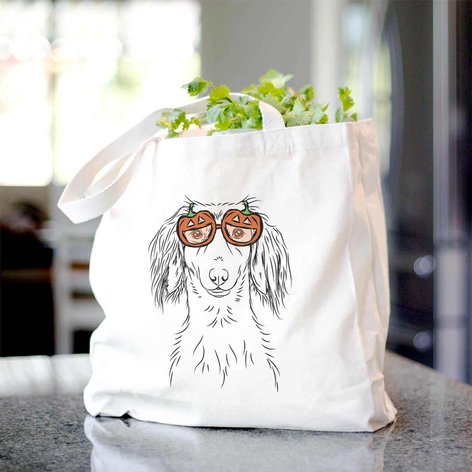 Roux the Long Haired Dachshund - Tote Bag