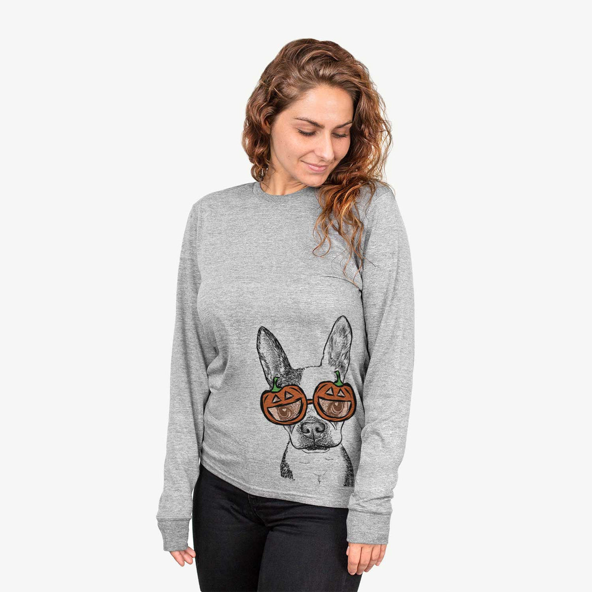 Daisy the Boston Terrier  - Pumpkin Collection