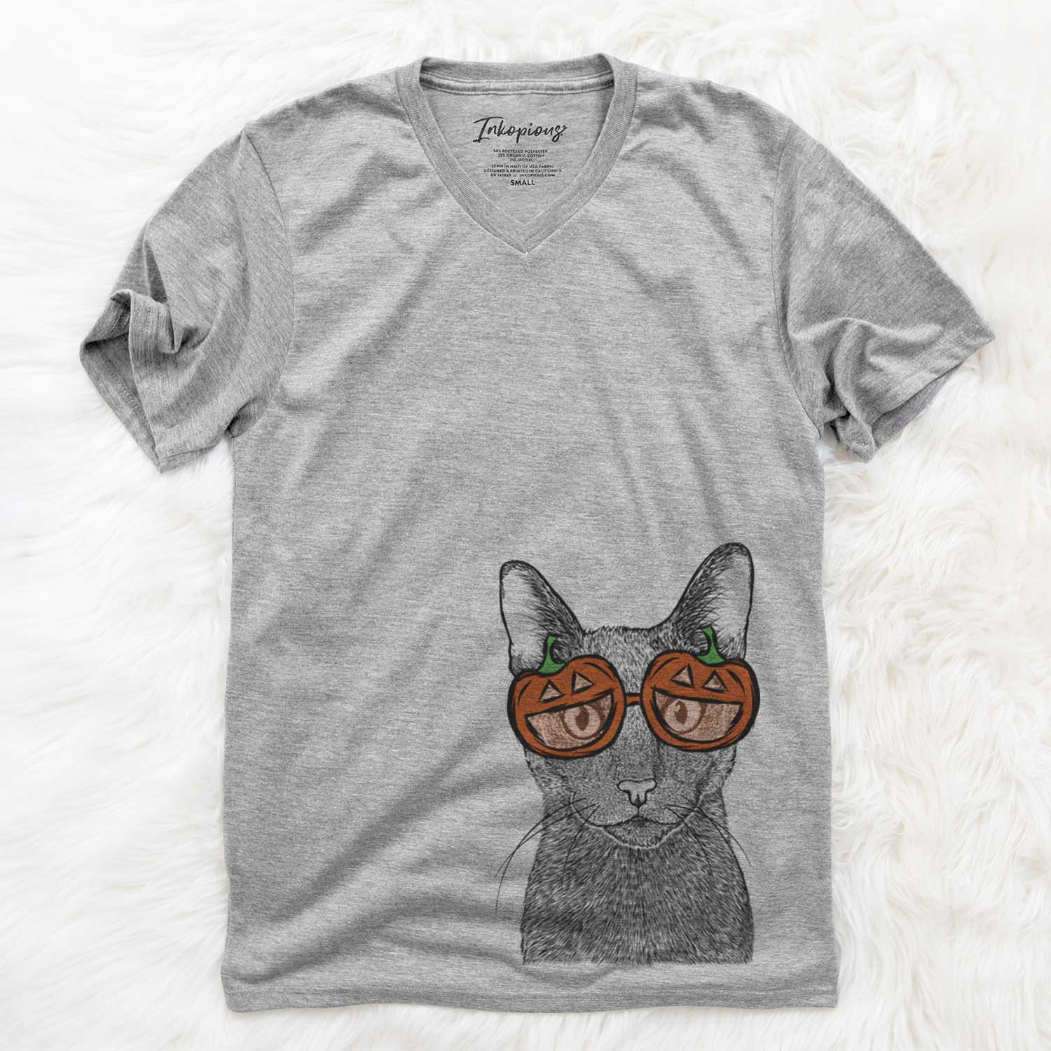 Stanley the Russian Blue Cat  - Pumpkin Collection