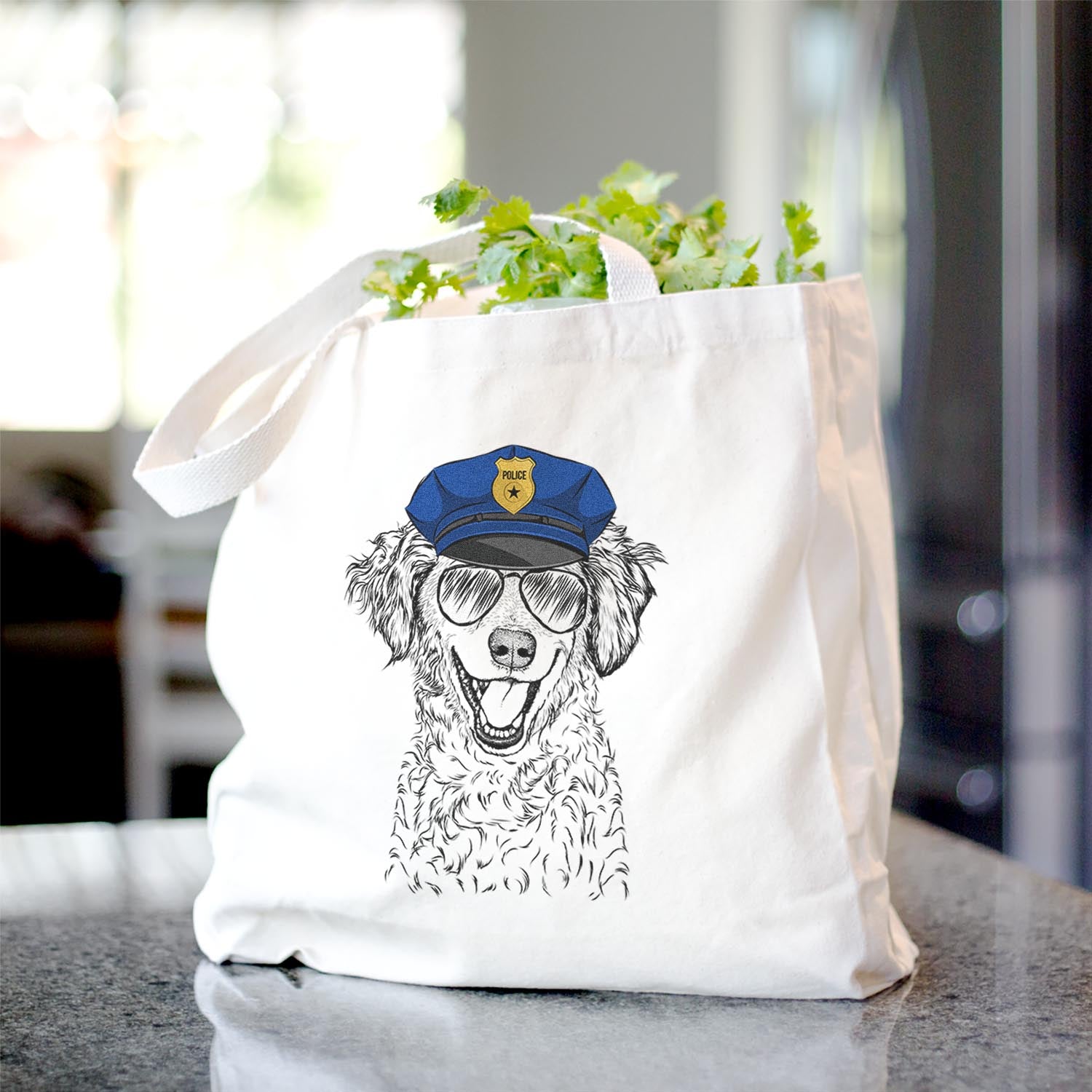 Happy Otis the Miniature Goldendoodle - Tote Bag