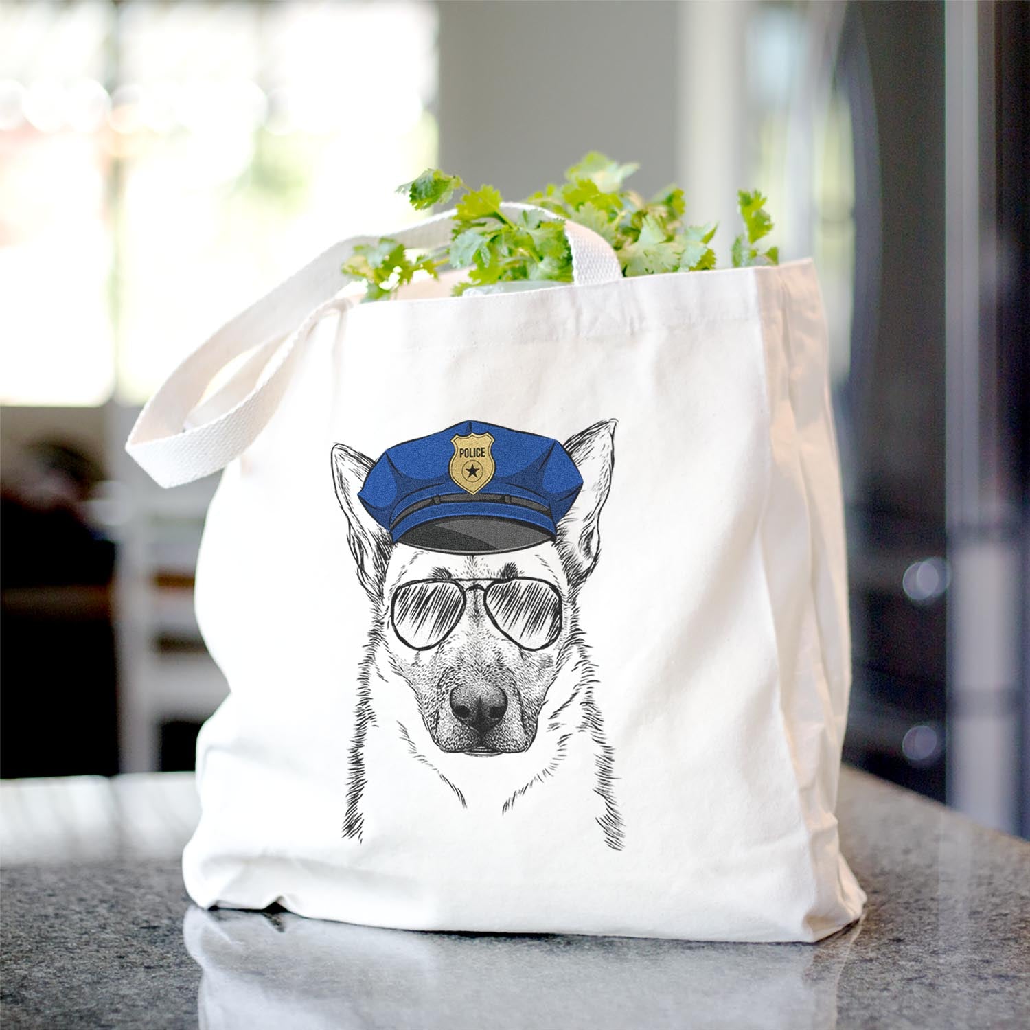 Oliverno the German Shepherd - Tote Bag