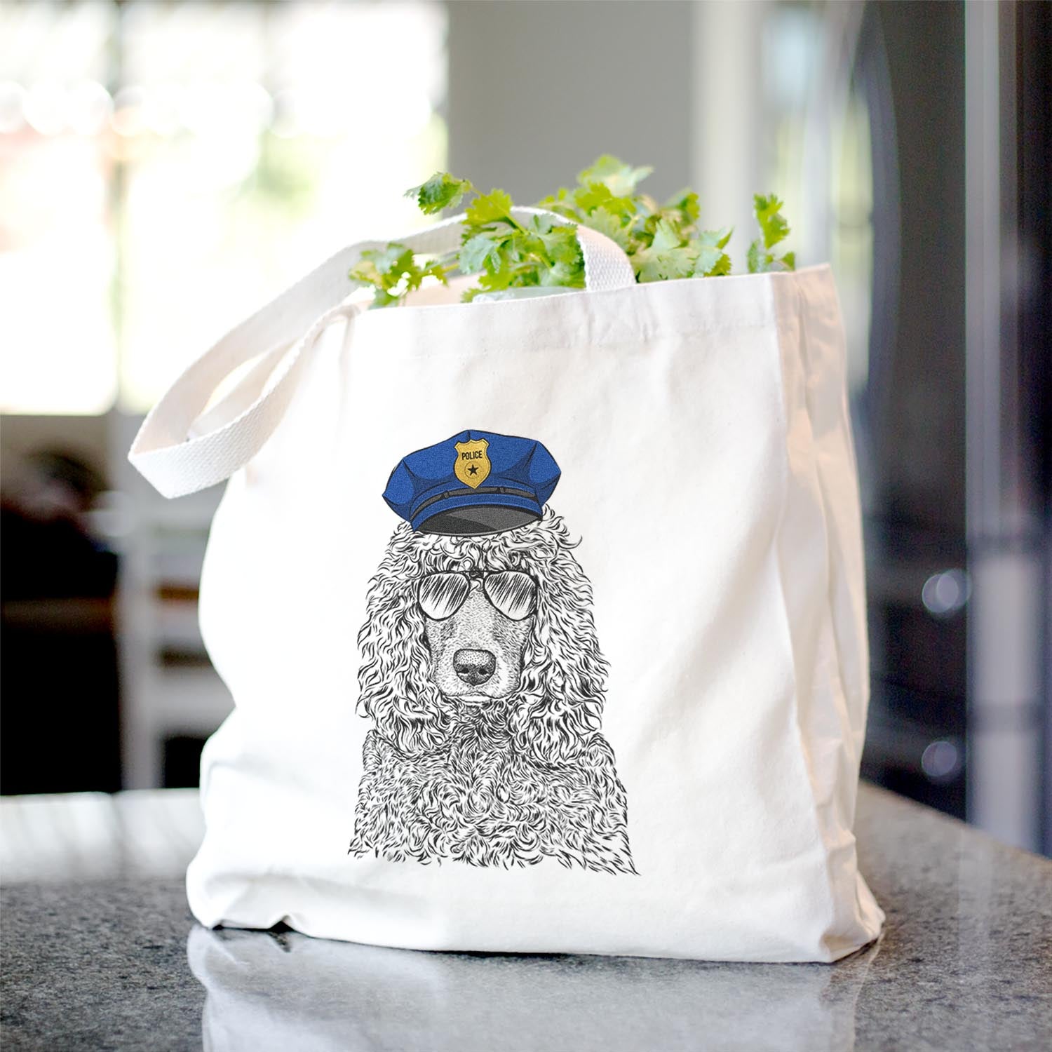 Shilo the Irish Water Spaniel - Tote Bag