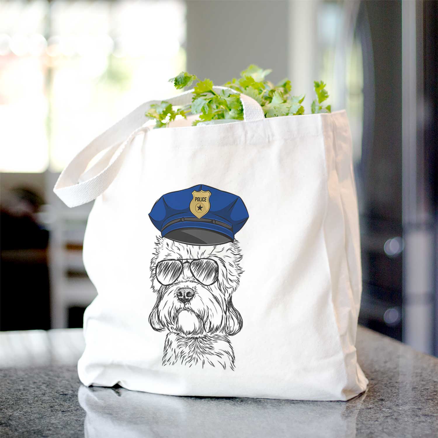 Sir Walter the Dandie Dinmont Terrier - Tote Bag