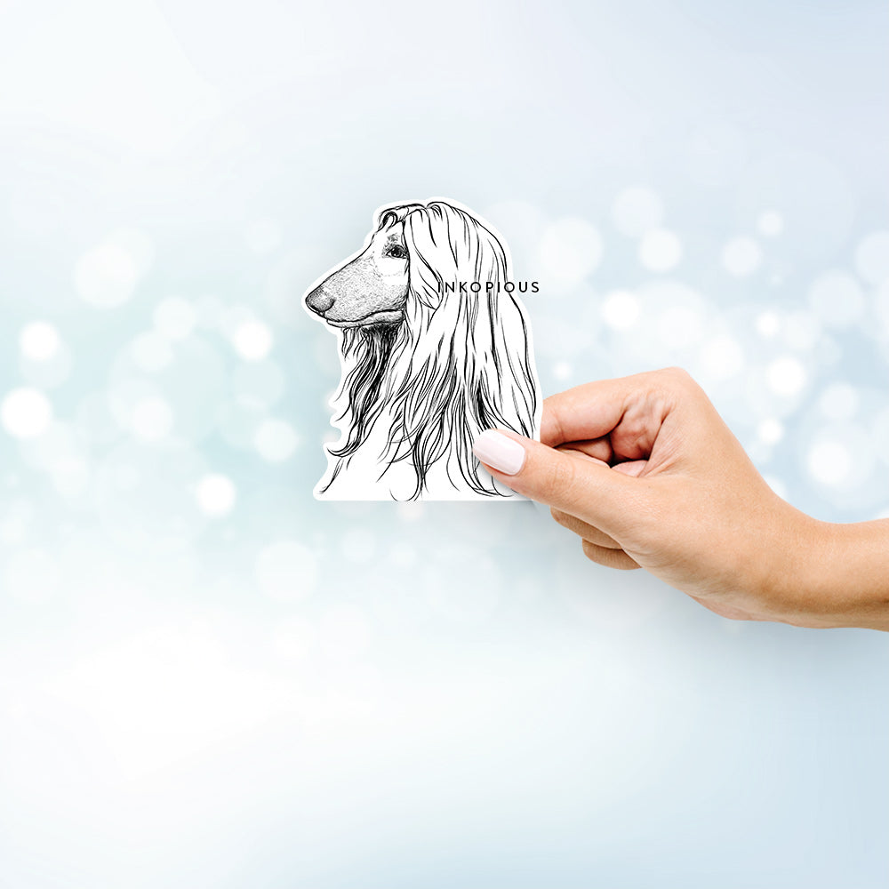 Profile Afghan Hound - Decal Sticker