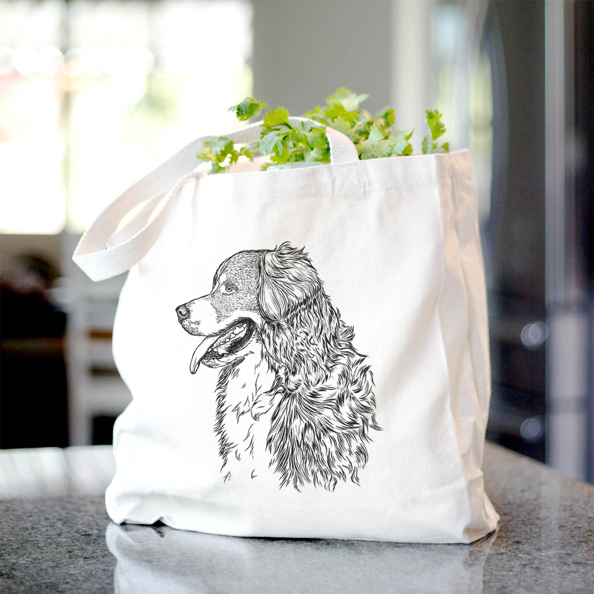 Profile Bernese Mountain Dog  - Tote Bag