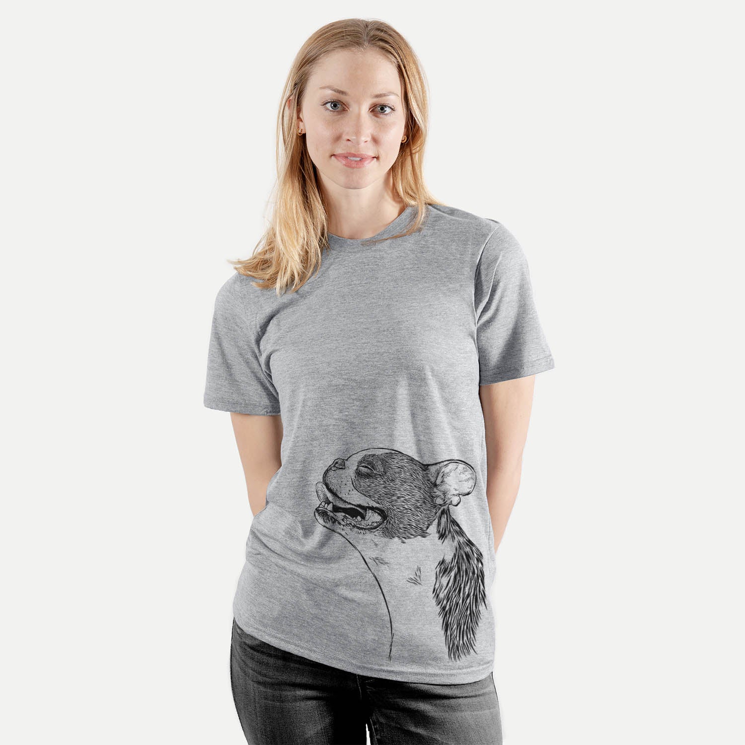 Profile Boston Terrier  - Unisex Crewneck