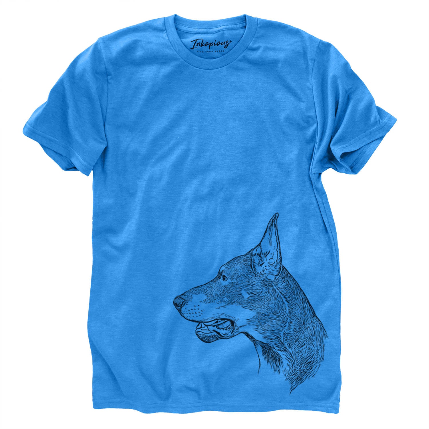 Profile Doberman Pinscher Cropped  - Unisex Crewneck