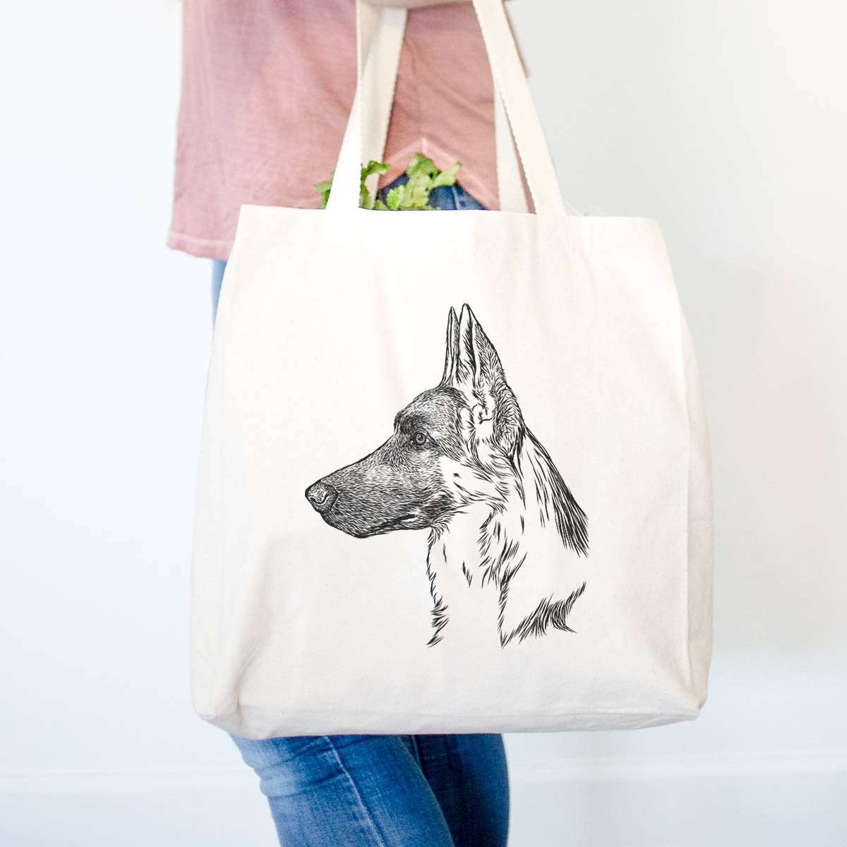 Profile German Shepherd  - Tote Bag