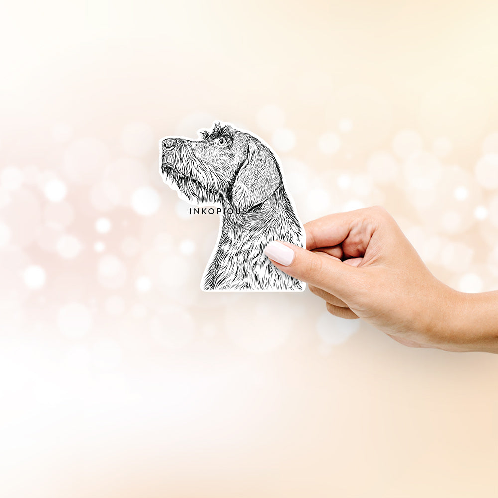 Profile German Wirehaired Pointer - Decal Sticker