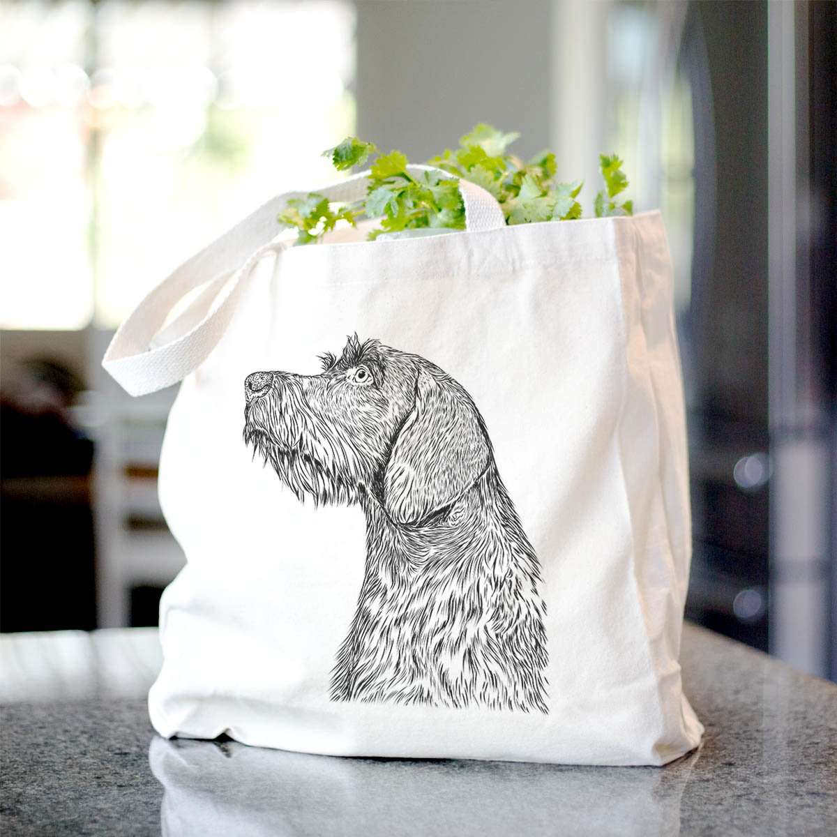 Profile German Wirehaired Pointer  - Tote Bag