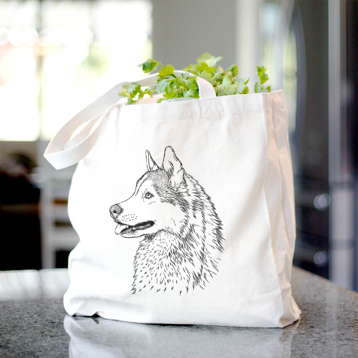 Profile Siberian Husky  - Tote Bag