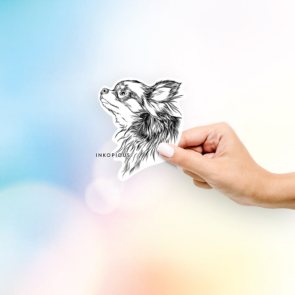 Profile Long Haired Chihuahua - Decal Sticker