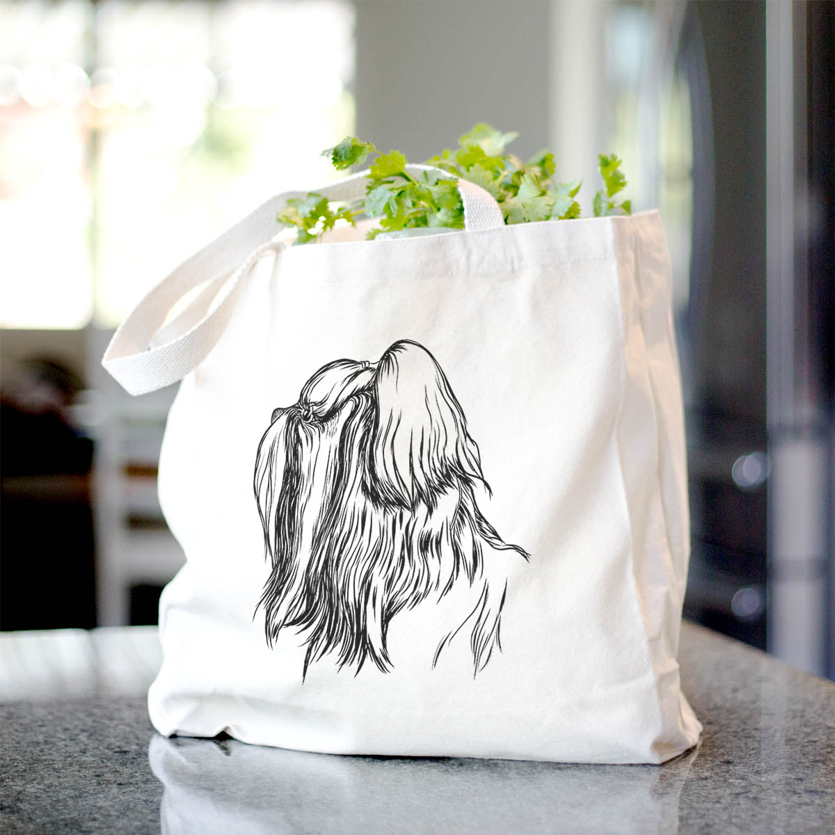 Profile Shih Tzu Long Coat  - Tote Bag