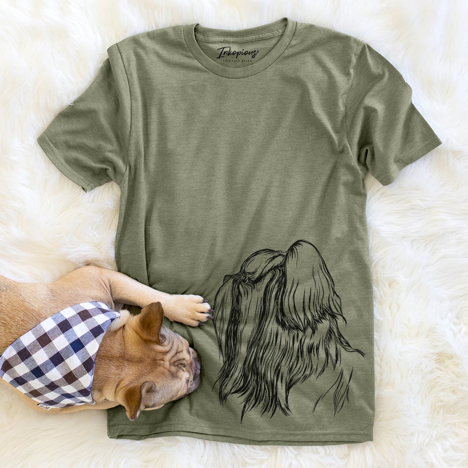 Profile Shih Tzu Long Coat  - Unisex Crewneck