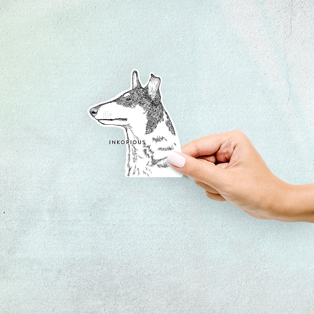 Profile Smooth Collie - Decal Sticker