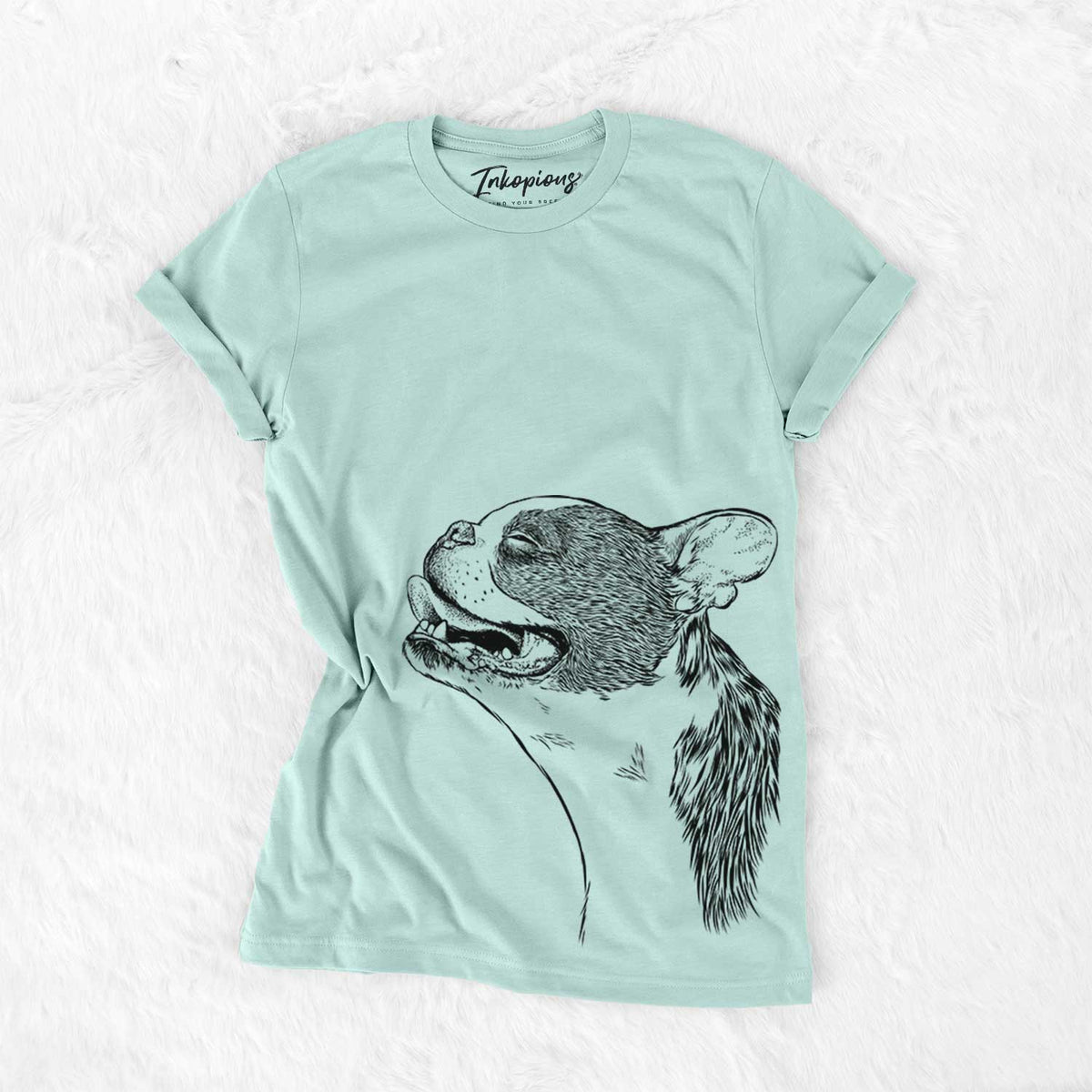 Profile Boston Terrier - Bella Canvas Unisex Crewneck