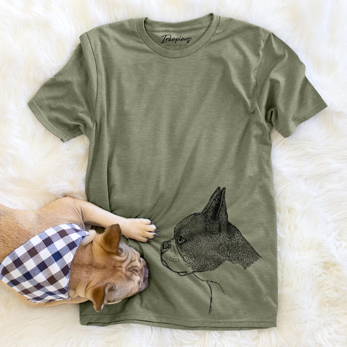 Profile Boston Terrier v2 - Unisex Crewneck