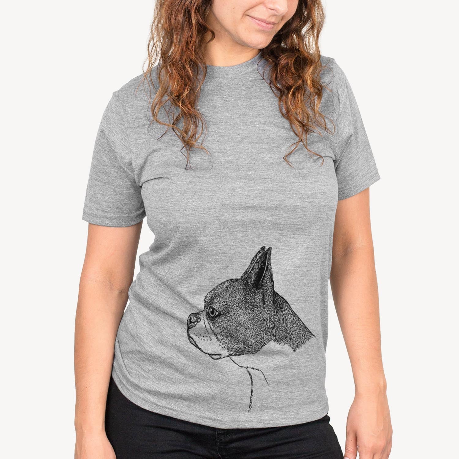 Profile Boston Terrier v2 - Unisex Crewneck