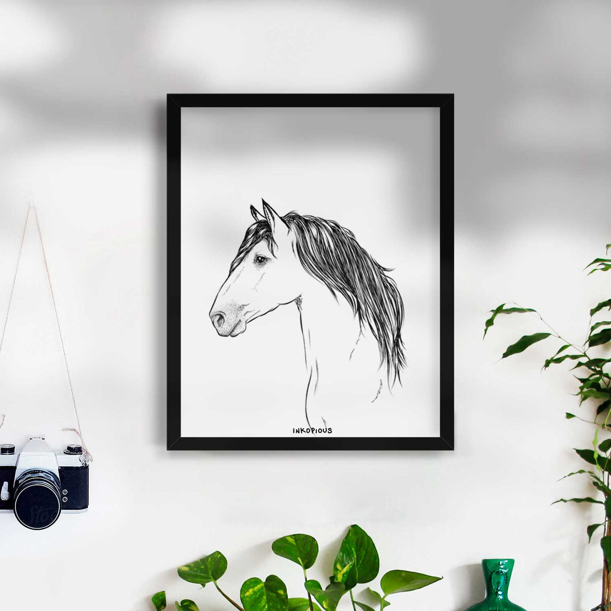 Profile Buckskin Horse Art Print