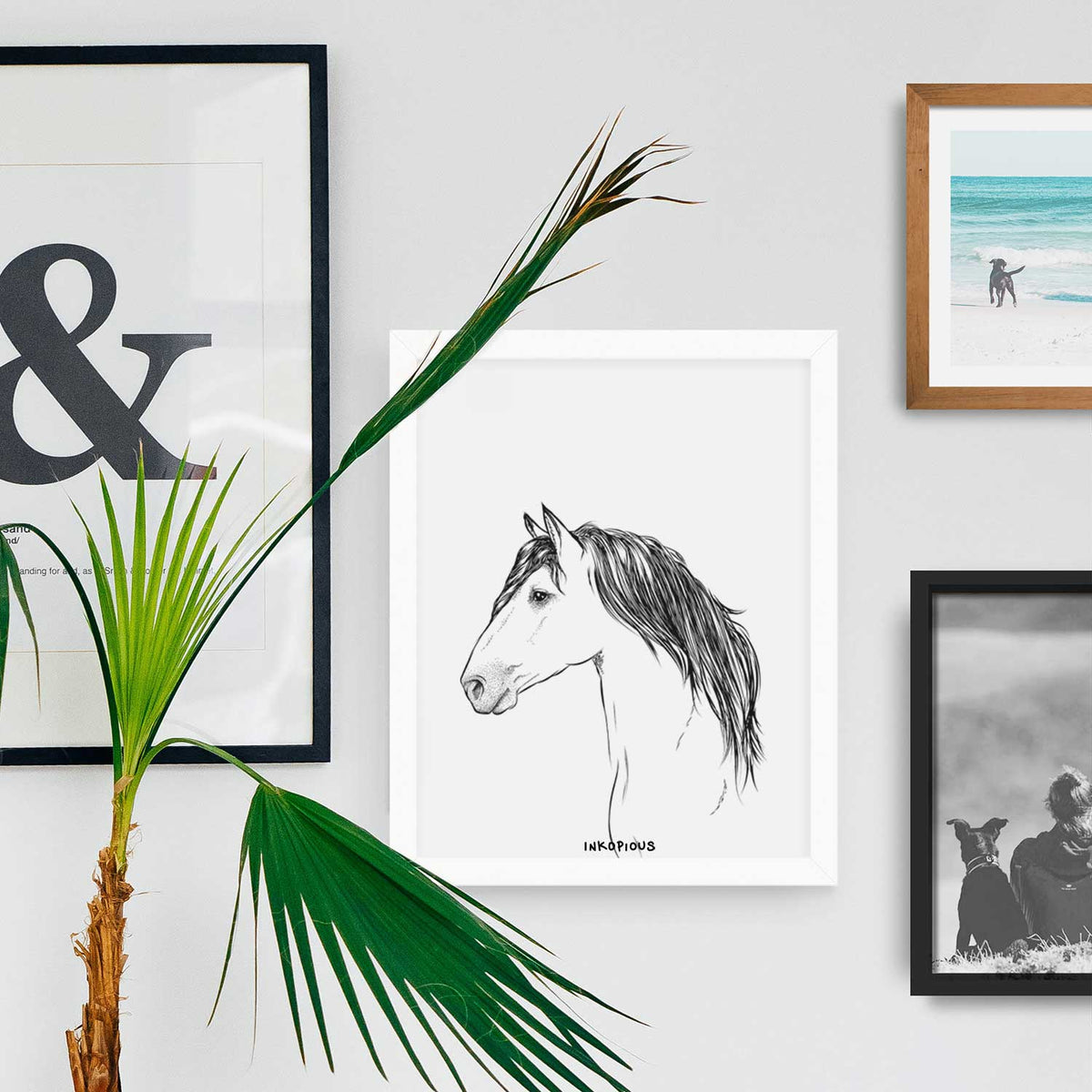 Profile Buckskin Horse Art Print