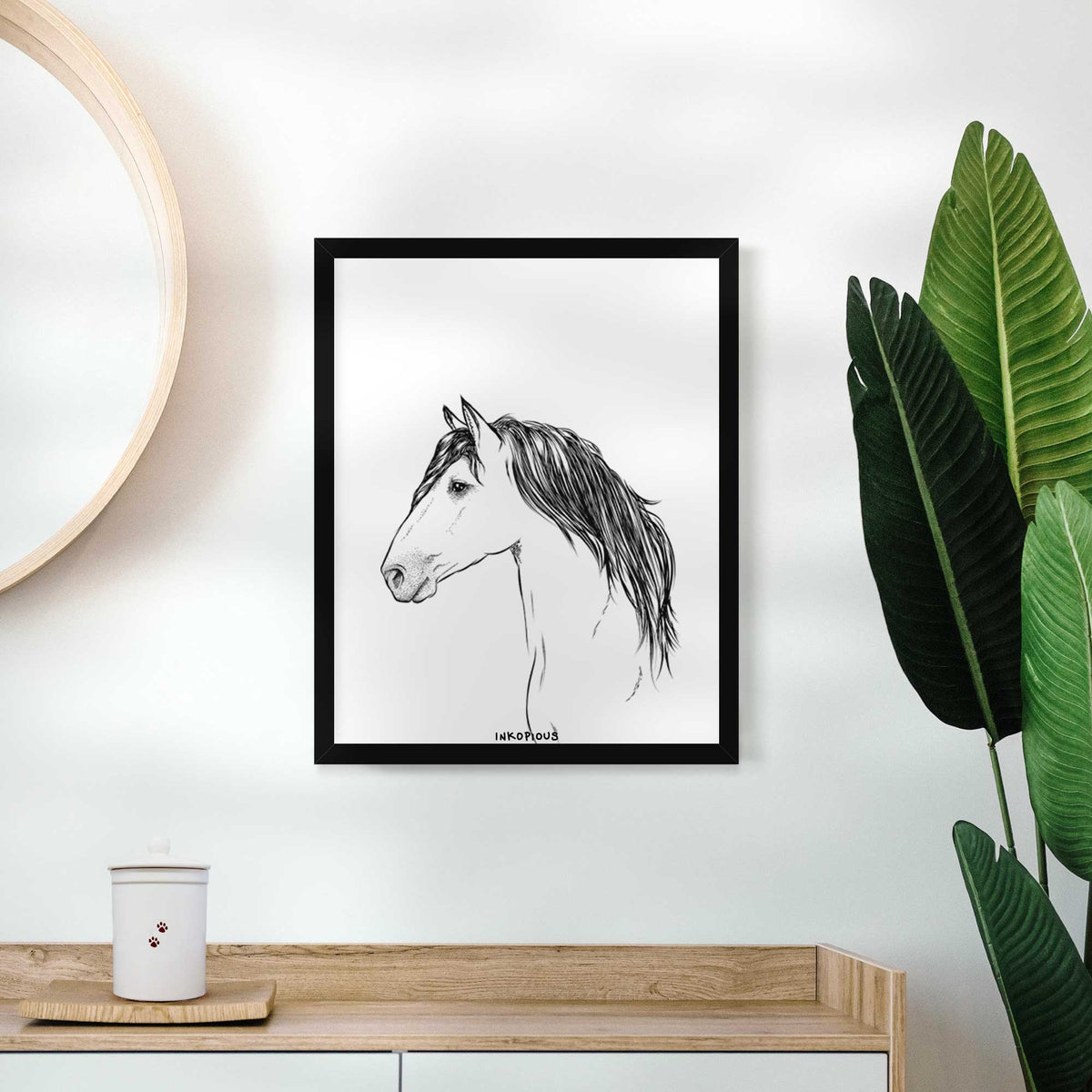 Profile Buckskin Horse Art Print