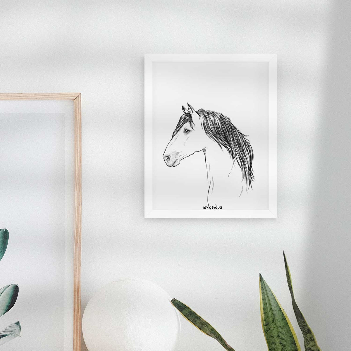 Profile Buckskin Horse Art Print