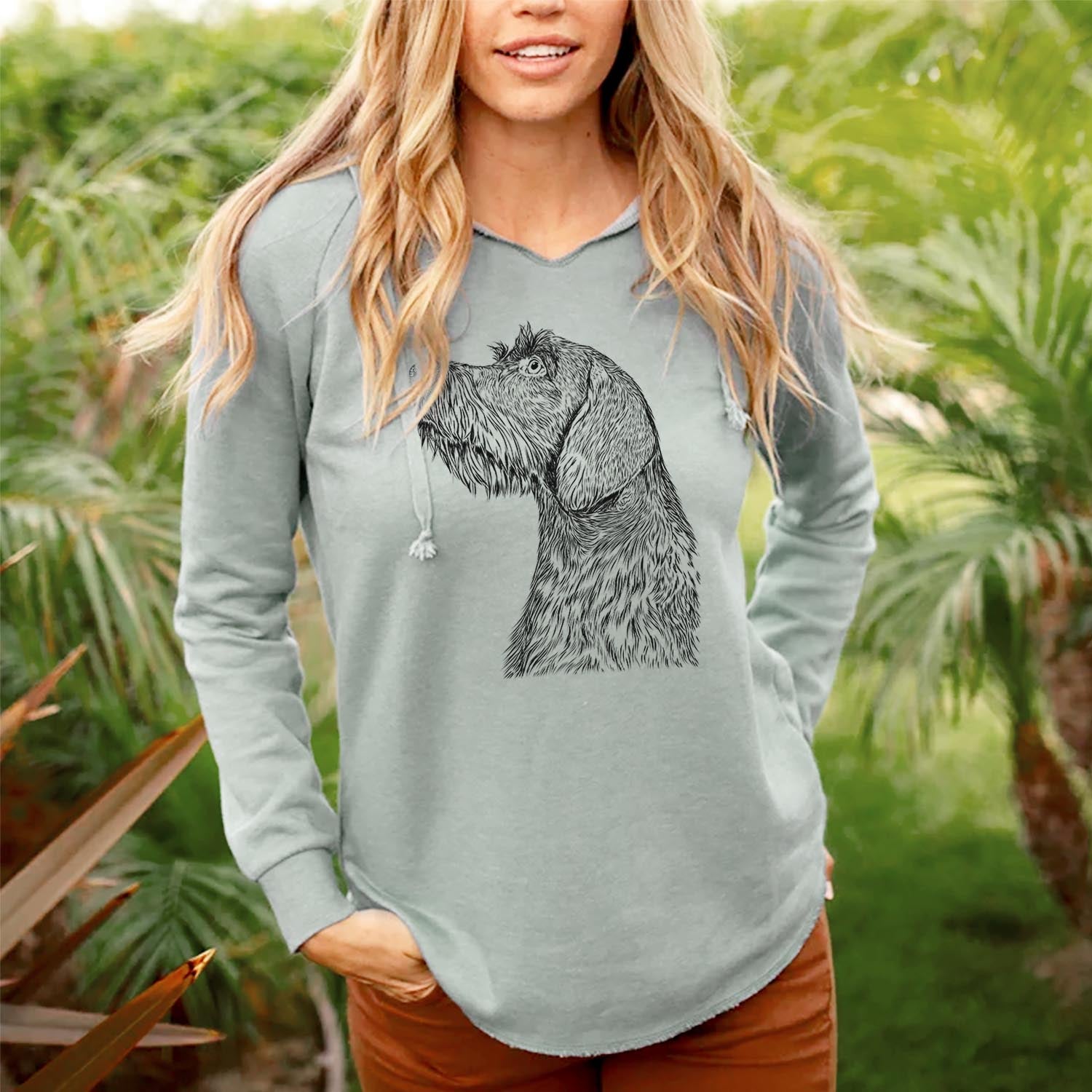 Profile German Wirehaired Pointer - Cali Wave Hooded Sweatshirt