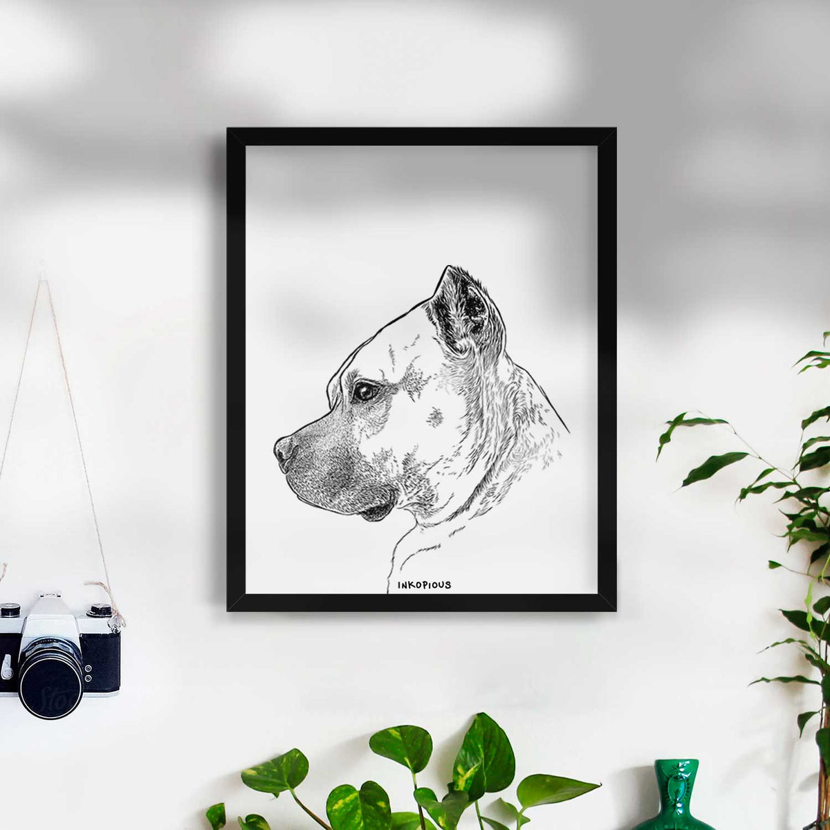 Profile Henry the American Staffordshire Terrier Art Print