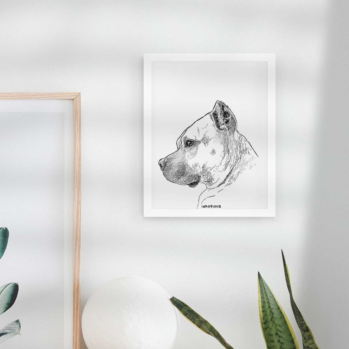 Profile Henry the American Staffordshire Terrier Art Print
